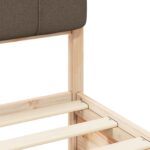 vidaXL Rám postele s čalúneným čelom Sivohnedá 120 x 190 cm – Obrázok 8