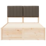 vidaXL Rám postele s čalúneným čelom Sivohnedá 120 x 200 cm – Obrázok 5