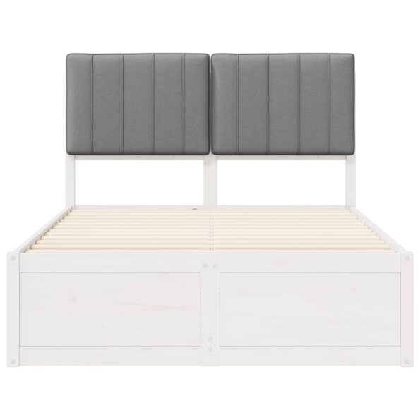vidaXL Rám postele s čalúneným čelom Svetlosivá 120 x 200 cm – Obrázok 5