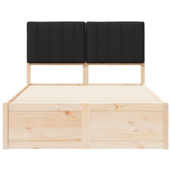 vidaXL Rám postele s čalúneným čelom Čierna 120 x 190 cm – Obrázok 5