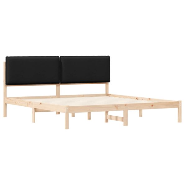 vidaXL Rám postele s čalúneným čelom Čierna 200 x 200 cm – Obrázok 4