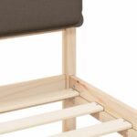 vidaXL Rám postele s čalúneným čelom Sivohnedá 200 x 200 cm – Obrázok 8