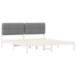 vidaXL Rám postele s čalúneným čelom Čierna 200 x 200 cm – Obrázok 4