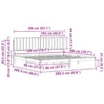 vidaXL Rám postele s čalúneným čelom Svetlosivá 200 x 200 cm – Obrázok 11