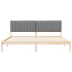 vidaXL Rám postele s čalúneným čelom Svetlosivá 200 x 200 cm – Obrázok 5