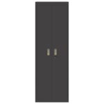 vidaXL Úložná skrinka s úložiskom 2 pcs Čierna 60 x 40 x 180 cm – Obrázok 6