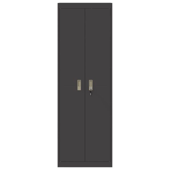 vidaXL Úložná skrinka s úložiskom 2 pcs Čierna 60 x 40 x 180 cm – Obrázok 6