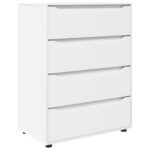 vidaXL Úložné skrine 2 pcs Biela 80 x 48 x 105 cm Kompozitné drevo – Obrázok 2