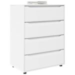 vidaXL Úložné skrine 2 pcs Biela 80 x 48 x 105 cm Kompozitné drevo – Obrázok 3