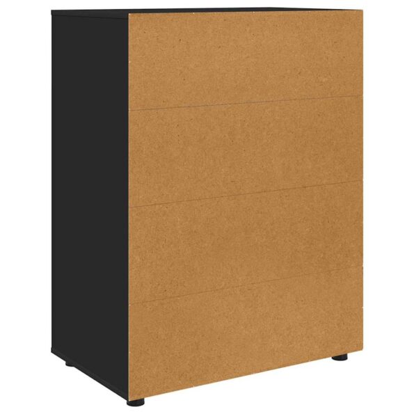 vidaXL Úložné skrine 2 pcs Čierna 80 x 48 x 105 cm Kompozitné drevo – Obrázok 10