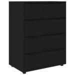 vidaXL Úložné skrine 2 pcs Čierna 80 x 48 x 105 cm Kompozitné drevo – Obrázok 2