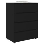 vidaXL Úložné skrine 2 pcs Čierna 80 x 48 x 105 cm Kompozitné drevo – Obrázok 3