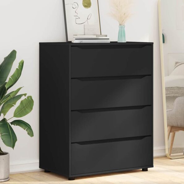 vidaXL Úložné skrine 2 pcs Čierna 80 x 48 x 105 cm Kompozitné drevo – Obrázok 6