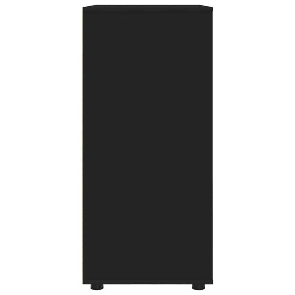 vidaXL Úložné skrine 2 pcs Čierna 80 x 48 x 105 cm Kompozitné drevo – Obrázok 9