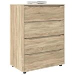 vidaXL Úložné skrine 2 pcs Sonoma dub 80 x 48 x 105 cm – Obrázok 3