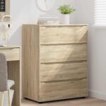 vidaXL Úložné skrine 2 pcs Sonoma dub 80 x 48 x 105 cm – Obrázok 5