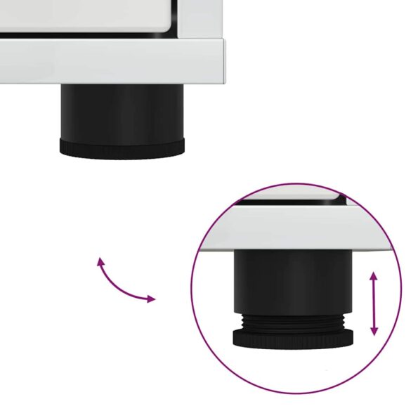 vidaXL Úložné skrine 2 pcs Vysoký lesk bielej 80 x 48 x 105 cm – Obrázok 13