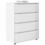 vidaXL Úložné skrine 2 pcs Vysoký lesk bielej 80 x 48 x 105 cm – Obrázok 3