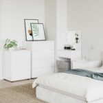 vidaXL Úložné skrine 2 pcs Vysoký lesk bielej 80 x 48 x 105 cm – Obrázok 4