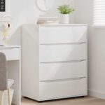 vidaXL Úložné skrine 2 pcs Vysoký lesk bielej 80 x 48 x 105 cm – Obrázok 5