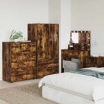 vidaXL Úložné skrine 2 pcs Dymová dub 80 x 48 x 105 cm