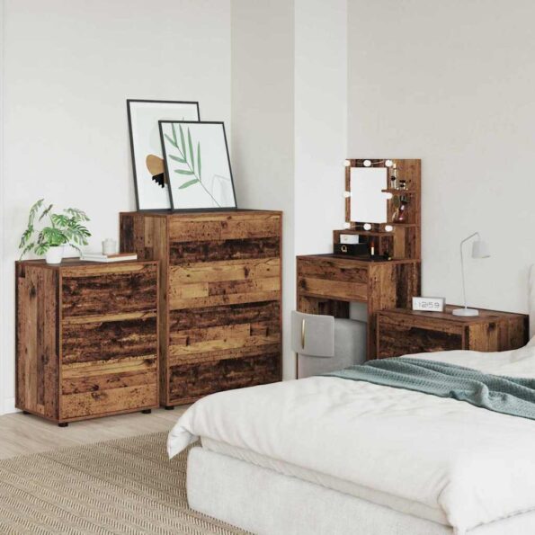 vidaXL Úložné skrine 2 pcs Staré drevo 80 x 48 x 105 cm – Obrázok 4