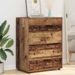 vidaXL Úložné skrine 2 pcs Staré drevo 80 x 48 x 105 cm – Obrázok 6