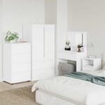 vidaXL Úložné skrine 2 pcs Biela 60 x 48 x 105 cm Kompozitné drevo