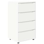 vidaXL Úložné skrine 2 pcs Biela 60 x 48 x 105 cm Kompozitné drevo – Obrázok 2