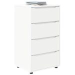 vidaXL Úložné skrine 2 pcs Biela 60 x 48 x 105 cm Kompozitné drevo – Obrázok 3