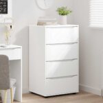 vidaXL Úložné skrine 2 pcs Biela 60 x 48 x 105 cm Kompozitné drevo – Obrázok 5