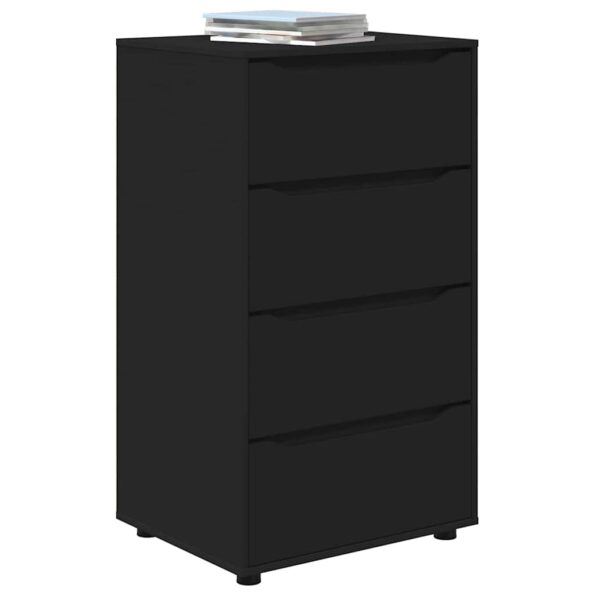 vidaXL Úložné skrine 2 pcs Čierna 60 x 48 x 105 cm Kompozitné drevo – Obrázok 3