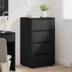 vidaXL Úložné skrine 2 pcs Čierna 60 x 48 x 105 cm Kompozitné drevo – Obrázok 5