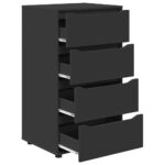 vidaXL Úložné skrine 2 pcs Čierna 60 x 48 x 105 cm Kompozitné drevo – Obrázok 7