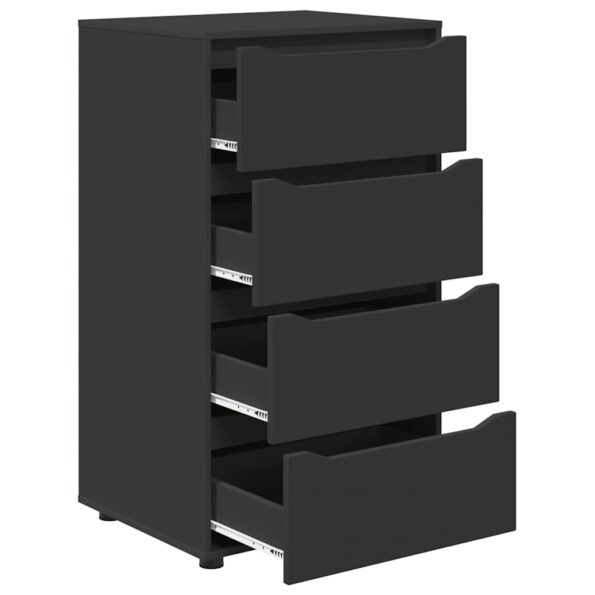 vidaXL Úložné skrine 2 pcs Čierna 60 x 48 x 105 cm Kompozitné drevo – Obrázok 7