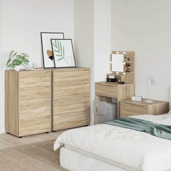 vidaXL Úložné skrine 2 pcs Sonoma dub 60 x 48 x 105 cm – Obrázok 4