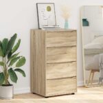 vidaXL Úložné skrine 2 pcs Sonoma dub 60 x 48 x 105 cm – Obrázok 6