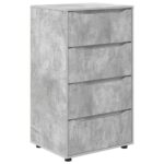 vidaXL Úložné skrine 2 pcs Betónová šedá 60 x 48 x 105 cm – Obrázok 2