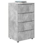 vidaXL Úložné skrine 2 pcs Betónová šedá 60 x 48 x 105 cm – Obrázok 3