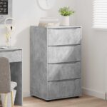 vidaXL Úložné skrine 2 pcs Betónová šedá 60 x 48 x 105 cm – Obrázok 5