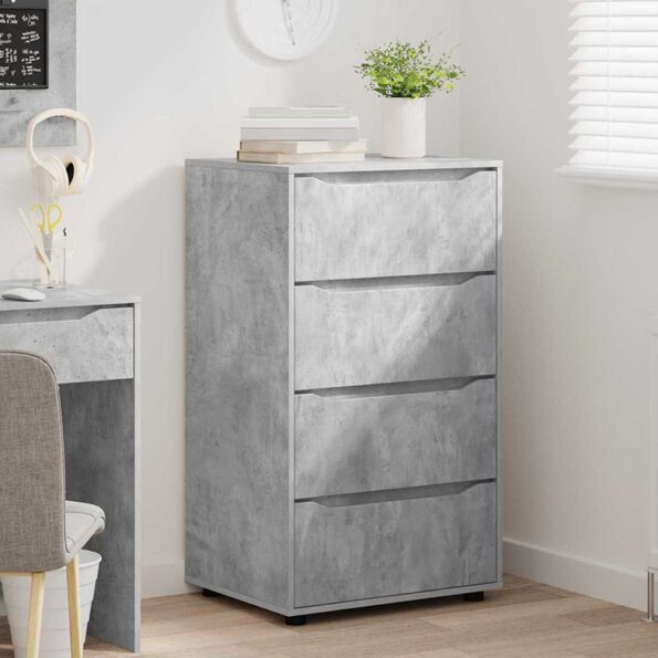 vidaXL Úložné skrine 2 pcs Betónová šedá 60 x 48 x 105 cm – Obrázok 5