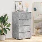 vidaXL Úložné skrine 2 pcs Betónová šedá 60 x 48 x 105 cm – Obrázok 6