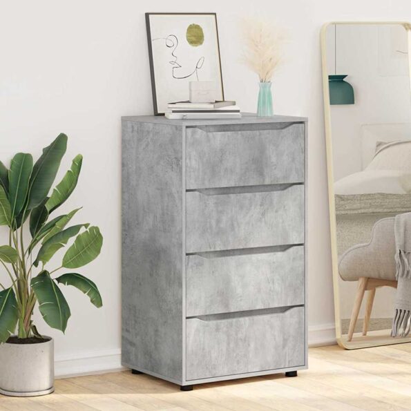 vidaXL Úložné skrine 2 pcs Betónová šedá 60 x 48 x 105 cm – Obrázok 6
