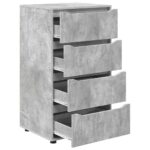 vidaXL Úložné skrine 2 pcs Betónová šedá 60 x 48 x 105 cm – Obrázok 7
