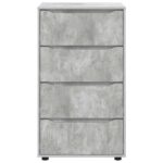 vidaXL Úložné skrine 2 pcs Betónová šedá 60 x 48 x 105 cm – Obrázok 8