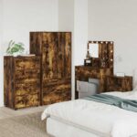 vidaXL Úložné skrine 2 pcs Dymová dub 60 x 48 x 105 cm