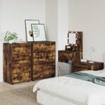 vidaXL Úložné skrine 2 pcs Dymová dub 60 x 48 x 105 cm – Obrázok 4