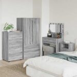 vidaXL Úložné skrine 2 pcs Sivý Sonoma 60 x 48 x 105 cm