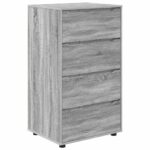 vidaXL Úložné skrine 2 pcs Sivý Sonoma 60 x 48 x 105 cm – Obrázok 2