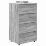vidaXL Úložné skrine 2 pcs Sivý Sonoma 60 x 48 x 105 cm – Obrázok 3